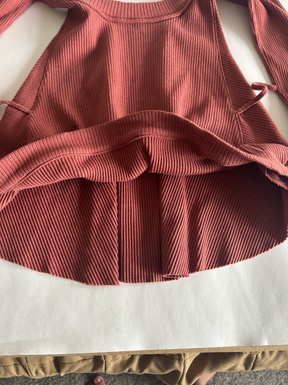 Free People Ribbed Tank Top - Rust - Picture 7 of 8